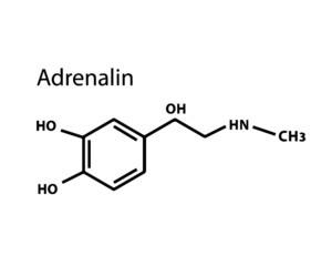 Adrenalin hormone structure illustration 