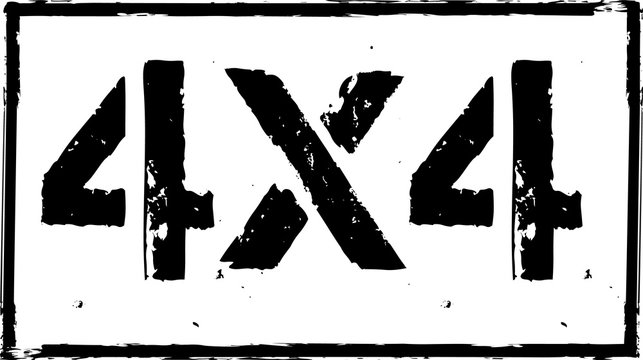4x4 offroad emblem. Extreme Suv logo vector illustration