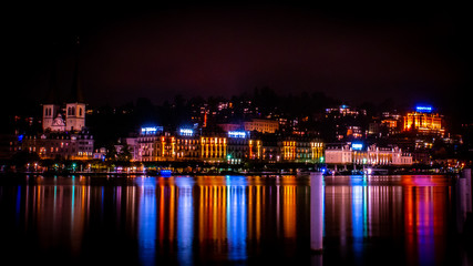 Fototapeta na wymiar Lucerne by night