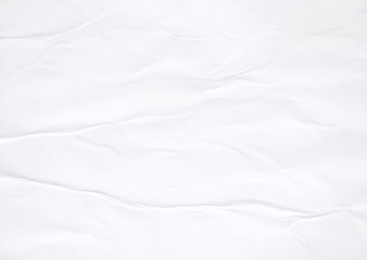 White  crumpled paper texture background