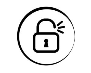 Locked icon vector. Security icon