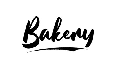 Bakery Calligraphy Black Color Text On White Background