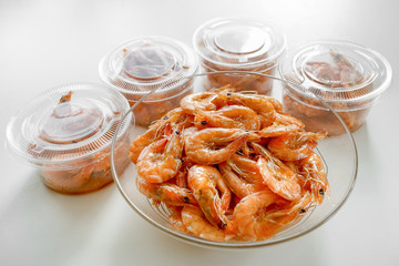 Thai appetizer sweetened shrimp.