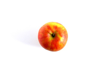 juicy red apple on a white background. Suitable for advertising background.
