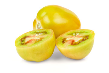 Fresh tomato on white background