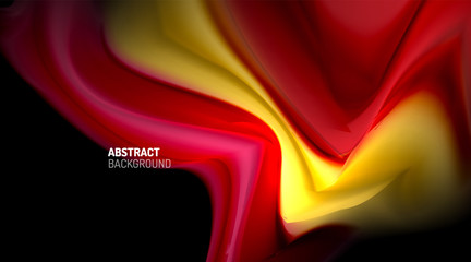 Liquid colors fluid gradients on black background