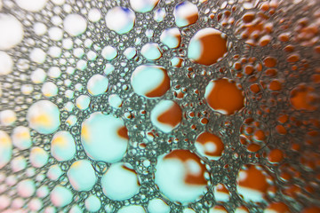 Abstract water with blue bubbles