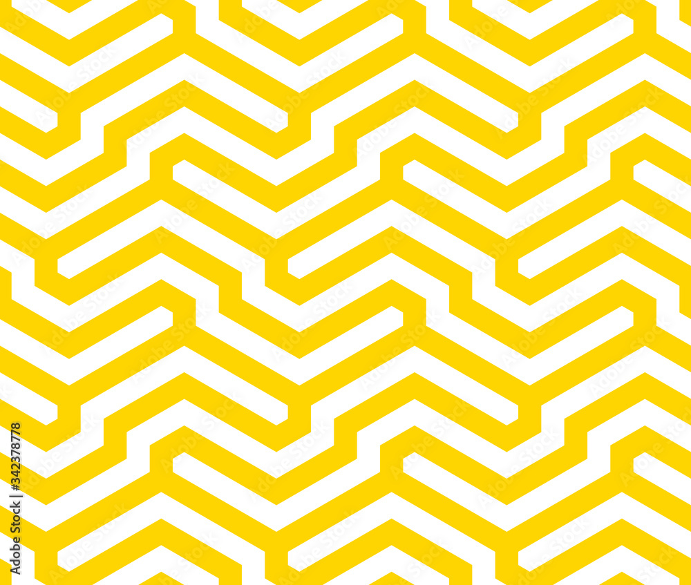 Poster Vector yellow geometric pattern. Seamless modern linear texture.