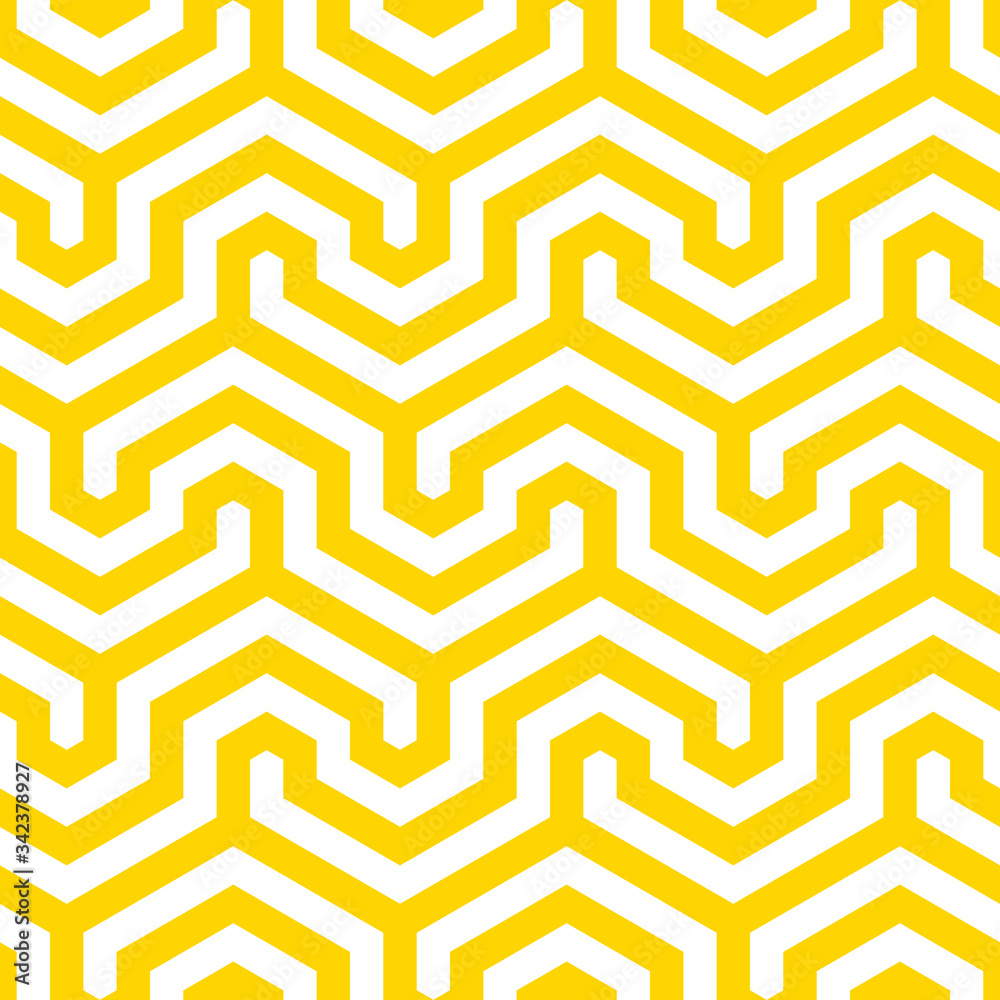 Poster vector yellow geometric pattern. seamless modern linear texture.