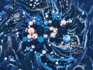 Abstract collection with colorful bubbles. Spellbinding abstract cosmic landscape