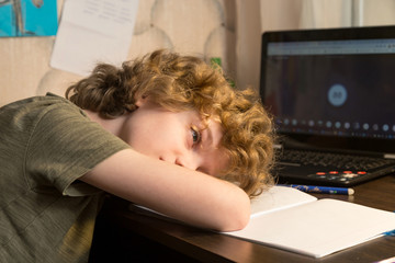 Distance learning online education. A home distance learning.