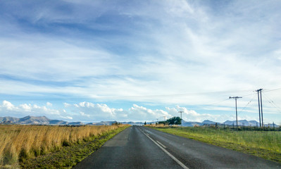 Fototapeta na wymiar Road to Clarens, Free State, South Africa