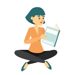 Woman reading book isolated. Idea of knowledge