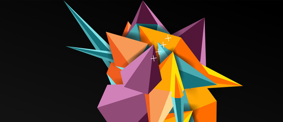 Trendy simple triangle abstract background, dynamic motion concept. Vector Illustration For Wallpaper, Banner, Background, Card, Book Illustration, landing page