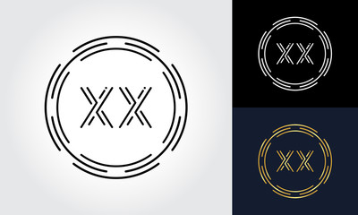 Initial XX letter Logo Design vector Template. Abstract Circle Letter XX Logo Design.