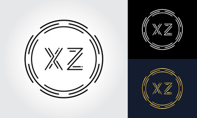 Initial XZ letter Logo Design vector Template. Abstract Circle Letter XZ Logo Design.