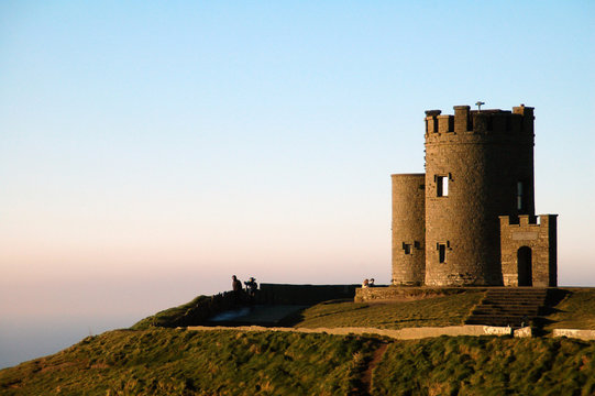 O'Brien's Tower on the Cliffs of Moher in Ireland.