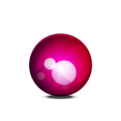 Sphere web glossy button, vector internet design element