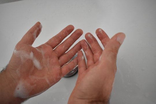 Corona virus prevention - Wash hands with hot water and soap