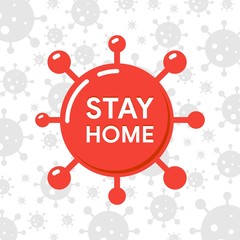 Novel Coronavirus (2019-nCoV). Virus Covid 19-NCP. Coronavirus nCoV. RNA virus. Background with virus icon. Vector pattern illustration