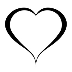 Heart illustration isolated white background 