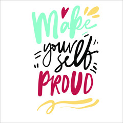 Fototapeta premium Inspirational hand lettering quote about education. Modern poster design