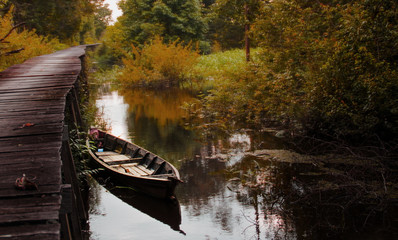 boat on the lake