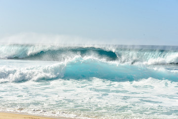wave on the beach Banzai Pipeline Hawaii