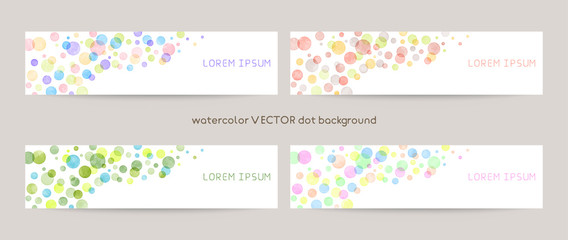 watercolor bubbles decoration. web banners template