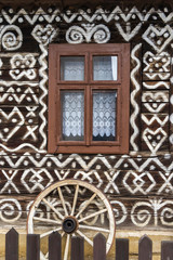Painted folk house, UNESCO village Cicmany in Slovakia