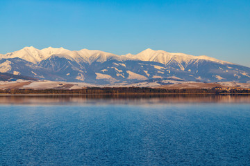 Fototapeta na wymiar Lake Liptovska Mara, district Liptovsky Mikulas, Slovakia