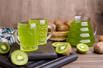 Kiwi drink in glass