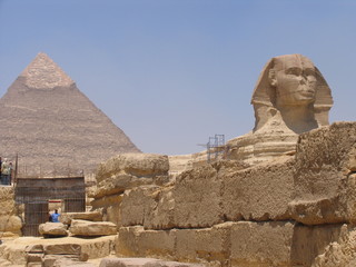 Fototapeta na wymiar Egypt. Sphinx at the pyramid complex of Giza