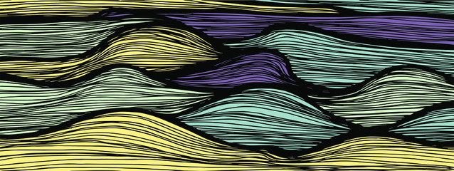 vector wave sea pattern illustration color
