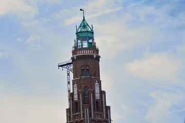 Fototapeta na wymiar The crooked Lighthouse of Bremerhaven Germany
