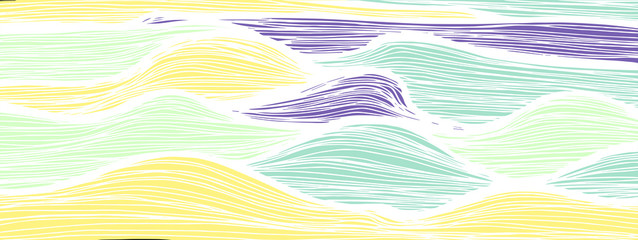 vector wave sea pattern illustration color