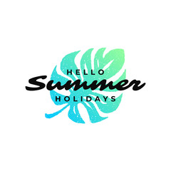 Typography summer holidays t-shirt design vector illustration.