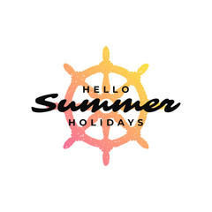 Typography summer holidays t-shirt design vector illustration.