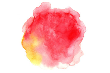 Watercolor paintings with artistic Colorful abstract images on white paper. Watercolor concept.