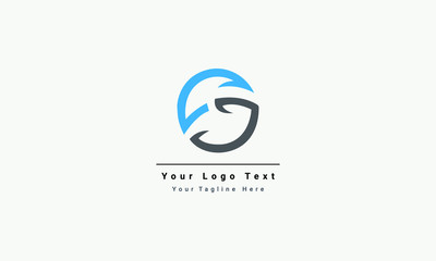 Fototapeta premium GS Letter Logo Design with Creative Modern Trendy Typography with white background