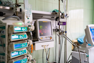 Monitor resuscitation, anesthesia. intensive care