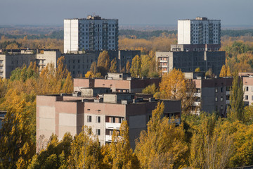 Obraz premium Ghost town Pripyat in Chernobyl zone