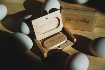 Box with usb flash memory