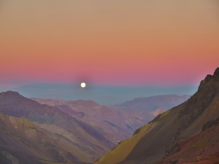 cordillera atardecer