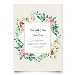 elegant peonies wedding invitation design