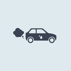 Car icon gas, benzin. diesel, petrol, gasoline in flat simple style for web. vector symbol automobile