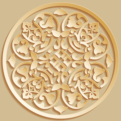 Background with seamless pattern in islamic style