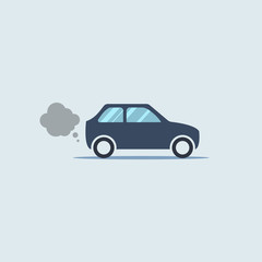 Car icon in flat simple style for web. vector symbol automobile