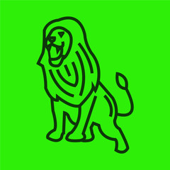Obraz premium Lion Line Art Design Template