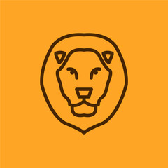 Lion Line Art Design Template